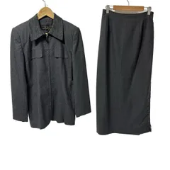 Leilian(レリアン) スカートセットアップ レディース美品  - ダークグレー ジップアップ