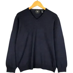 古着 90~00年代 カルバンクライン Calvin klein extra fine merino Vネック メリノウールニットセーター メンズL相当/eaa595297