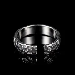 シルバー　ハニカム ハンマー リング　メキシカン　指輪　クラシック