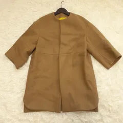 訳あり！    Drawer     ドゥロワー    ウール   ノーカラーコート  サイズ36