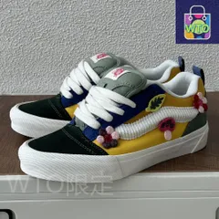 【今日特価】Vans Knu Skool グリーン 春の花柄 ふわふわパンシューズ 男女兼用 スケートシューズ ショックアブソーブ ローカット 品番：VN0009QCBMI！送料無料！在庫限定のお得な価格です！