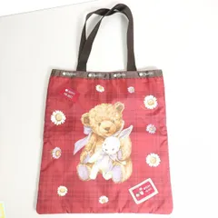 【ごく美品】レスポートサック×ピンクハウス 赤系★ うさぎとベアが可愛い！トートバッグ　赤系　＊ｋ4468