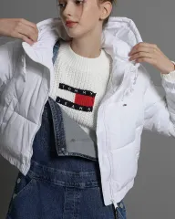 トミー ジーンズ トミー ジーンズ ダウン クロップド ダウン 白 ㅣ 定価 238,000 ONE