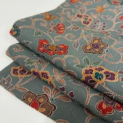 洗える着物 小紋 花唐草 素敵なデザイン 化繊 着物 MK-1267