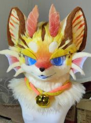 着ぐるみヘッド 猫 紺 全頭ヘッド ケモノ マスク ファースーツ