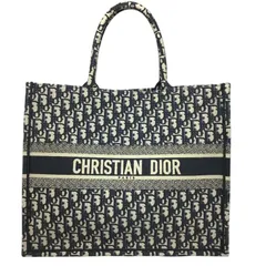 DIOR【ディオール】ブックトート　ラージ　ショルダーバッグ　オブリーク　ネイビー系【中古品/USED-AB】質屋　かんてい局那覇店　ｎ3100568927300016