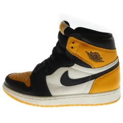 NIKE (ナイキ) AIR JORDAN 1 RETRO HIGH OG TAXI エアジョーダン1 レトロ タクシー ハイカットスニーカー イエロー/ホワイト/ブラック US6.5/24.5cm レディース 555088-711