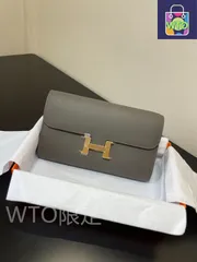 エルメス constance to go ピューターグレーゴールドバックル付きレディースクロスボディバッグ|本日限定特価|新品未使用