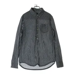 PEARLY GATES (パーリーゲイツ) ロゴワッペン付き ストライプ柄 長袖シャツ ネイビー/ホワイト 053-1261903のサムネイル