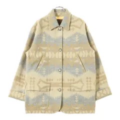 RALPH LAUREN (ラルフローレン) 80-90S VINTAGE NATIVE BLANKET COAT ヴィンテージ USA製 コンチョボタン ネイティブ柄 ブランケットコート ベージュ/グレーのサムネイル