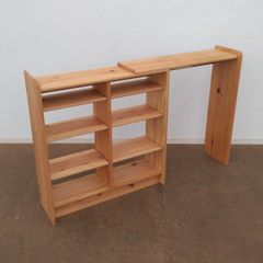 桧横接ぎ無垢材 収納デスク テーブル - メルカリ