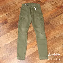 春夏/G-STAR RAW/24インチ/パンツ D14811-B003 スキニー カーゴ ストレッチ 美脚  ジースターロウ 新品/カーキ/ky585/