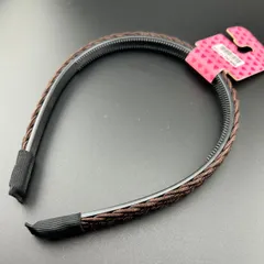 【新品】ネコポスヘアアクセサリー カチューシャ ブラウン シンプル 可愛い◆
