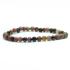 ロードナイト(ブラック模様)【丸玉】4mm 数珠 天然石 ブレスレット パワーストーン ブレス お守り 選べるサイズ