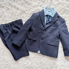 110センチ　スーツ　男の子　ネイビー　冠婚葬祭　卒園式　入園式　七五三　お祝い　セレモニー　ジャケット　パンツ