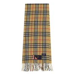 【タグ付き未使用】Burberrys バーバリーズ ノバチェック ラム ウール100％ フリンジ マフラー 47571