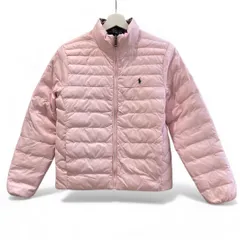 POLO Ralph Lauren ポロ ラルフローレン リバーシブル 花柄 中綿ジャケット ピンク、ネイビー サイズ(L 14-16) 約160cm スタンドカラー 刺繍ワンポイント アウター 防寒 レディース 冬 ゴーゴー古着マルイ草加店2478