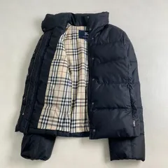バーバリーロンドン　ダウンジャケット　ノバチェック ベルト　Burberry London　ブラック 38 L相当