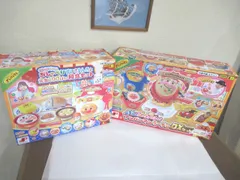 美品☆アンパンマン　おままごとセット　2点セット☆　くるんと炒めてチャーハンも！アンパンマンラーメンDXセット　＆　シューッとたけたよ！おしゃべりすいはんきと元気100ばい和食セット