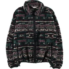 古着 90年代 コロンビア Columbia 白タグ 総柄 フリースジャケット カナダ製 メンズXL相当 ヴィンテージ/eaa574858