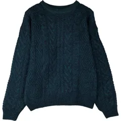 古着 80~90年代 エディーバウアー Eddie Bauer 黒タグ フィッシャーマン アランニットセーター メンズL相当 ヴィンテージ/eaa595266