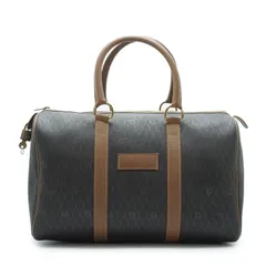ディオール ハニカム ボストンバッグ 中古 Dior Honeycomb Boston Bag Brown Canvas, Leather