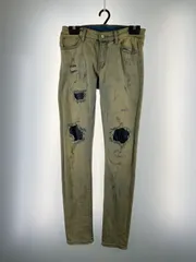 【現状渡し品】 MNML ミニマル PATCH DAMAGE SKINNY DENIM PANTS ダメージ スキニー デニムパンツ ボトムス 【153-251118-AS-12-min】