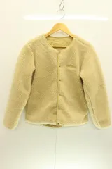 【中古】 Columbia レディースフリースジャケット XS リバーシブルボアキルティングジャケット Columbia XS ベージュ 肌色 ロゴ