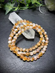 💎天然石✨️ ハニーシトリン   3連   ブレスレット  （透明度抜群）  レディース＆メンズ   E691