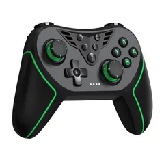 QISI Switch2 / Switch コントローラー 無線 プロコン 背面ボタン付き ホールエフェクトスティック搭載 Bluetooth接続 有機EL・Lite対応 ジャイロ・振動・連射機能 ワイヤレスゲームパッド (黒-緑) 1