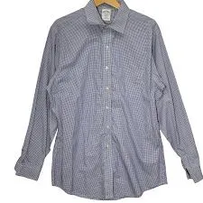 Brooks Brothers ブルックスブラザーズ 1818 REGENT ギンガムチェックシャツ 長袖シャツ ボタンダウン オーバーサイズ ビックシルエット マレーシア製 16 1/2-4/5サイズ ブルー