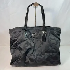 COACH 黒系 シグネチャー トートバッグ ハンドバッグ ポーチおまけ