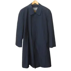 ランバン LANVIN コート ステンカラー ウールシルク 比翼 R46-44 紺のサムネイル