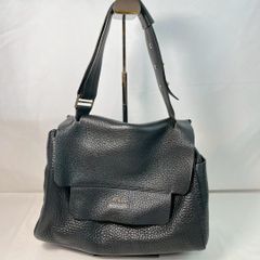 フルラ カプリッチョ S ハンドバッグ 2way ブラック 内側ブルー 本革
