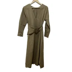 FRAY I.D(フレイアイディー) ワンピース サイズ0 XS レディース - ライトブラウン 長袖/ひざ丈/ベルト付き