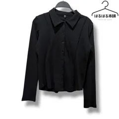 GU／ジーユー／長袖／襟付き／トップス／Tシャツ／無地／シンプル／カジュアル／上品／L