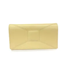 LANVIN ランバン 二つ折り財布  レザー/箱付 ヴィンテージ   ライトイエロー ベージュ レディース / 240001171440