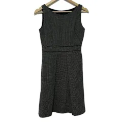 ANAYI(アナイ) ワンピース サイズ38 M レディース - 黒×白 ノースリーブ/ひざ丈/ドット柄