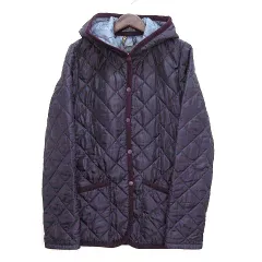 ラベンハム LAVENHAM キルティング ジャケット フード付き ダークパープル 6 英国製のサムネイル