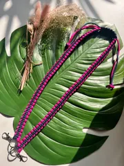 調整可能スマホショルダー☆ネイビーxピンク☆