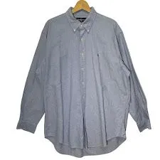 Ralph Lauren/ラルフローレン YARMUUTH  長袖シャツ ボタンダウンシャツ ワンポイント刺繡 オーバーサイズ ビックシルエット HONGKONG製 16 1/2-34サイズ ライトブルー