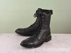 メンズ ZARA レースアップブーツ 黒 45 27.5cm Z941