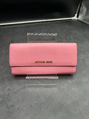 メ063 MICHAEL KORS 長財布 ピンク ※噛み跡有