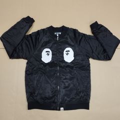 [D25910]アベイシングエイプ ×mastermind JAPAN エイプヘッド/スカル 刺繍スカジャン ジャケット マスターマインドジャパン ブラック M ブラック