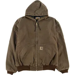 古着 80~90年代 カーハート Carhartt アクティブジャケット 中綿入り ダックフルジップパーカー USA製 メンズXXL相当/eaa579062