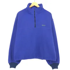 古着 80~90年代 エディーバウアー Eddie Bauer 黒タグ ハーフジップ フリースプルオーバー USA製 メンズL相当 ヴィンテージ/eaa389817