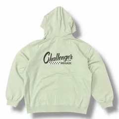未使用 CHALLENGER CHECKER ZIP HOODIE チェッカージップフーディー パーカー  チャレンジャー CLG-SW 025-003 グリーン XL （2736M）