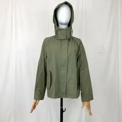 GU（ジーユー）カーキ ジャケット フード付き モッズコート Mサイズ レディース アウター シンプル カジュアル 軽量 フードジャケット 春 秋 冬 きれいめ 無地 長袖