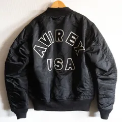 【美品】AVIREX【MA-1 フライトジャケット】L ブラック アヴィレックス 25110566
