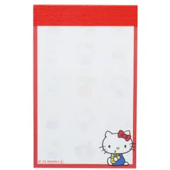 【メール便】ハローキティ メモ帳 ミニメモ レトロ柄 サンリオ カミオジャパン カードサイズ キャラクター グッズ 